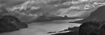 black and white photography,  Gerald Hill photography, Columbia River Gorge Area, overlook, Oregon