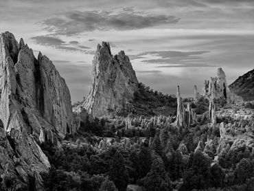 black and white photography,  Gerald Hill photography, Garden of the God's. Colorado Springs, photo 