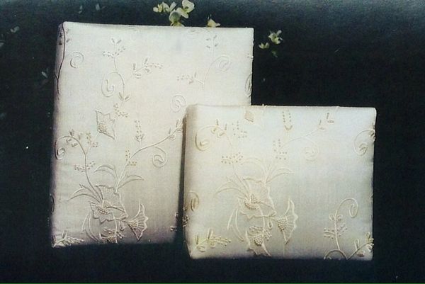 Wedding Memory Books in Beaded Silk Dupioni