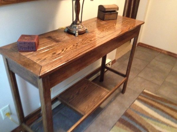 Custom Oak Table Hidden Compartment Hide Weapons Secure Gun