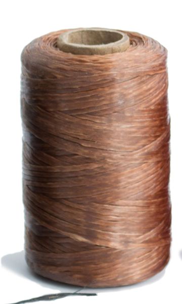 Kulay Brown Artificial Sinew Waxed Flat Polyester Thread, Brown Sinue, 300  yards