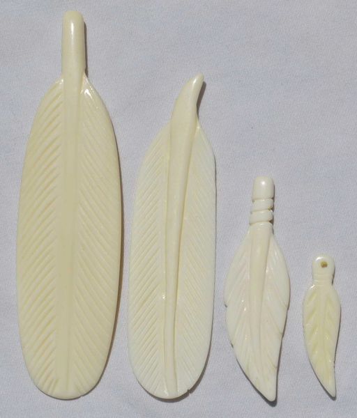 Bone Feather Pendant