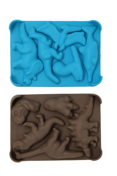 2 Packack Mini Ice Cube Tray Dinosaur Shape For Kids 25 Cubes Per Dino  Total 50