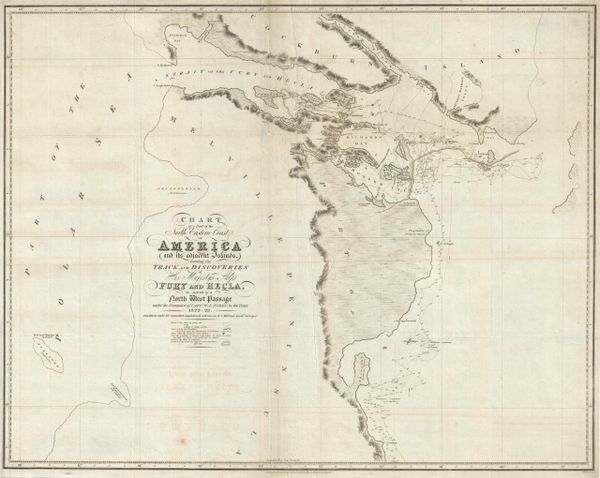 Chart of a Part of the North Eastern Coast of America and its adjacent Islands shewing the Track and Discoveries of His Majesty's Ships Fury and Hecla in Search of a North West Passage.