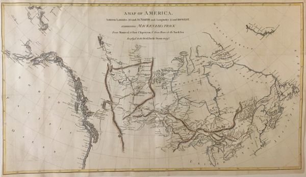 A Map of America between Latitudes 40 and 70 North and Longitudes 45 and 180 West...