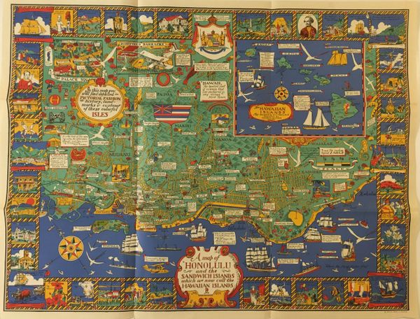 A map of Honolulu and the Sandwich Islands, which we now call the Hawaiian Islands.