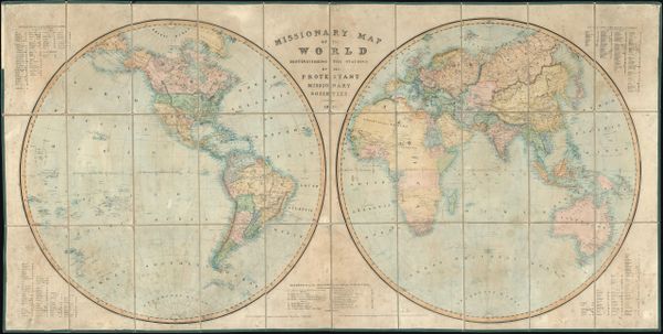 Missionary Map of the World Distinguishing the Nations of All Protestant Missionary Societies.