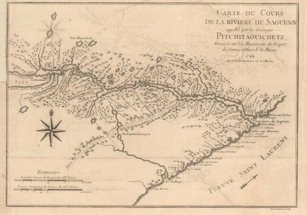 Bellin, Carte du Cours de la Riviere du Saguenay applellee par les Sauvages Pitchitaouichetz...
