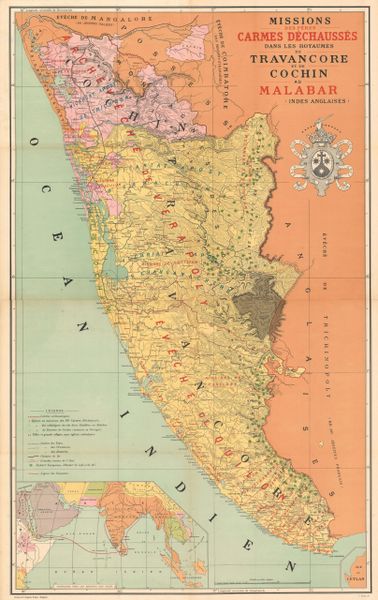 Missions des Pères Carmes Déchaussés dans les Royaumes de Travancore et de Cochin au Malabar (Indes Anglaises).