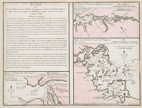 Buache, Plans des Isles, Rades, et Ports de plusieurs Lieux de l'Amérique...