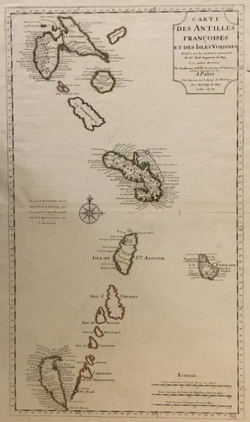 Del'Isle, Carte des Antilles Françaises et des Isles Voisines...