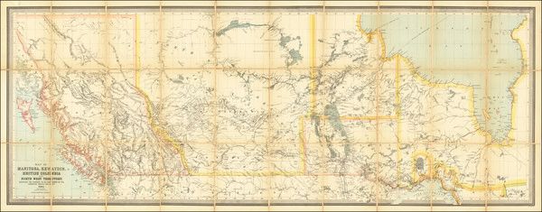 Map of Manitoba, Kewaydin, British Columbia and North West Territory, Shewing the Country to be Traversed by the Canadian Pacific Railway.