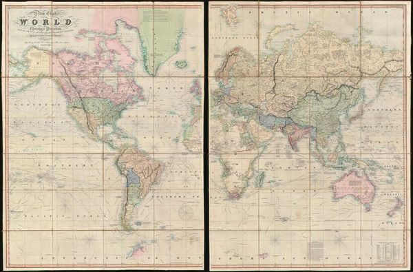 A New Chart of the World on Mercator’s Projection with the Tracks of the Most Celebrated & Recent Navigators