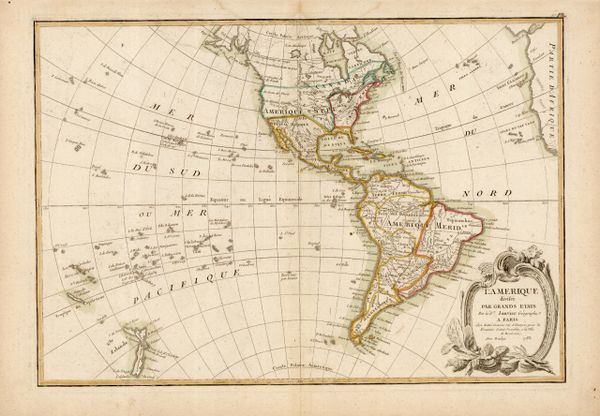 L'amérique divisee par grands Etats par le Sr. Janvier Geographe.