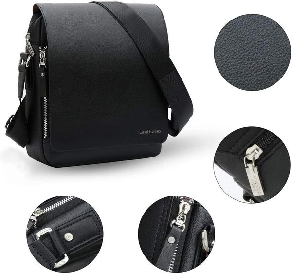 Sh2410 Leather Briefcase Bags Crossbody Shoulder Laptop iPad