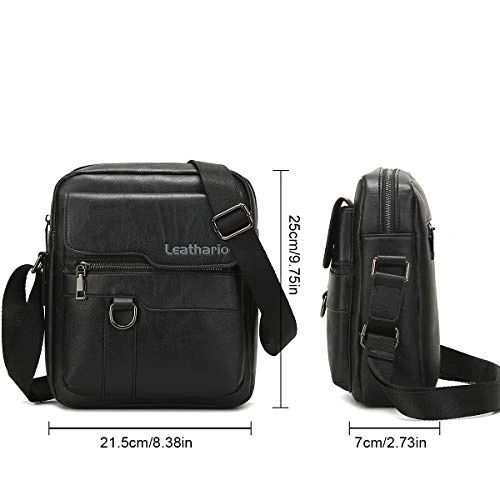 Leathario Men's Shoulder Bag Leather Men's Bag Small Messenger Bag