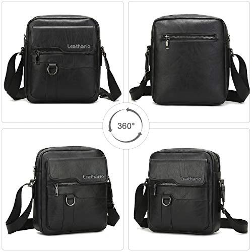 Leathario Men's Shoulder Bag Leather Men's Bag Small Messenger Bag