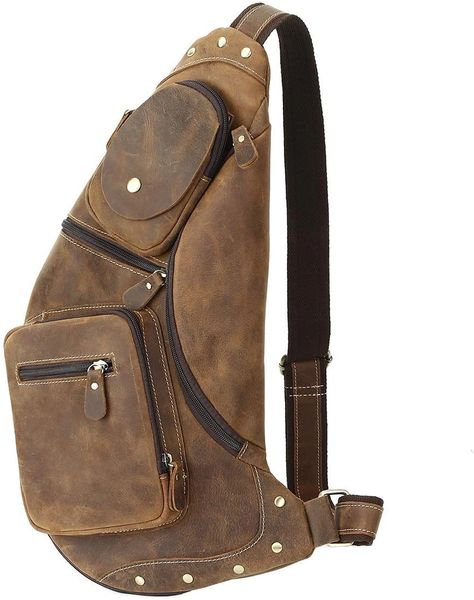 Leathario Men's Leather Shoulder Bag Crossbody  