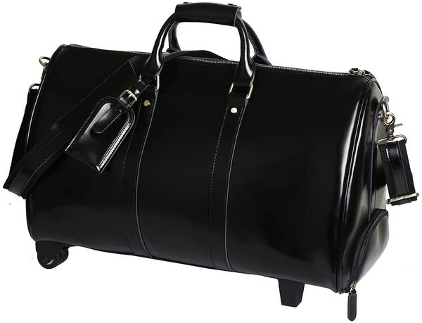 real leather overnight bag