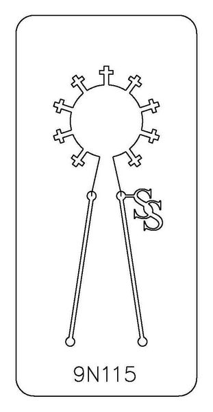 PANCAKE DIE 9N115 CROSS~ 9 BLANKS