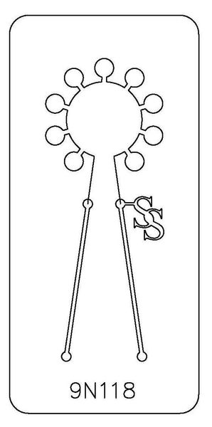 PANCAKE DIE 9N118 ROUND~ 9 BLANKS