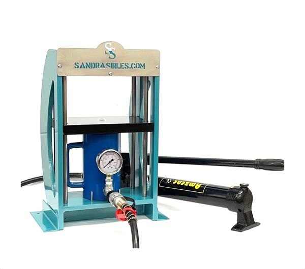 SS SIGNATURE HYDRAULIC JEWELRY PRESS-30-TON CYLINDER W/GAUGE-PORTA PUMP