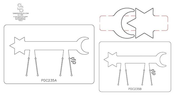PANCAKE DIE PDC235 CUFF STAR/MOON
