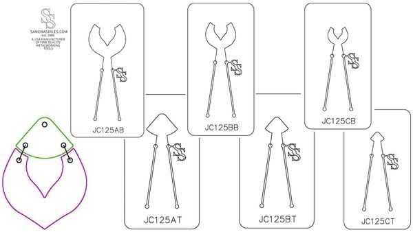 PANCAKE DIE JC125 2 PIECE JEWELRY COMPONENTS