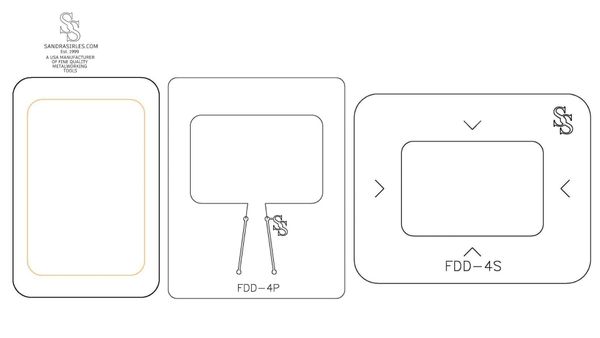 S&P DUOS: LG TRINKET DISH FORMING DIE DUOS: FDD-4S, FDD-4P RECTANGLE ROUND CORNERS