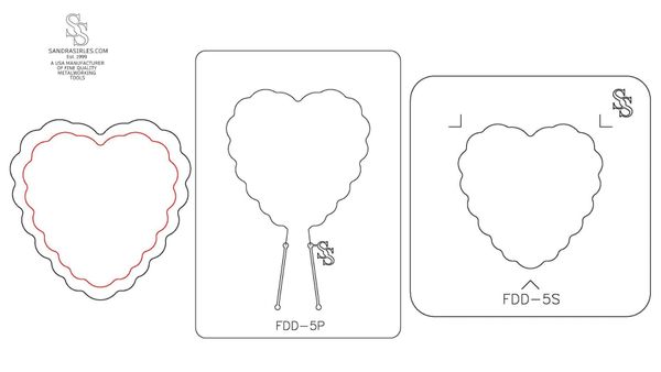 S&P DUOS: LG TRINKET DISH FORMING DIE DUOS: FDD-5S, FDD-5P SCALLOP HEART