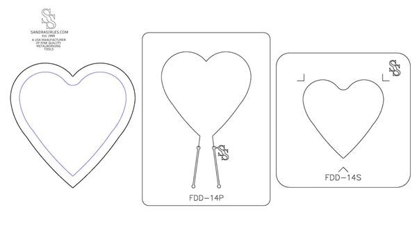 S&P DUOS: LG TRINKET DISH FORMING DIE DUOS: FDD-14S, FDD-14P HEART