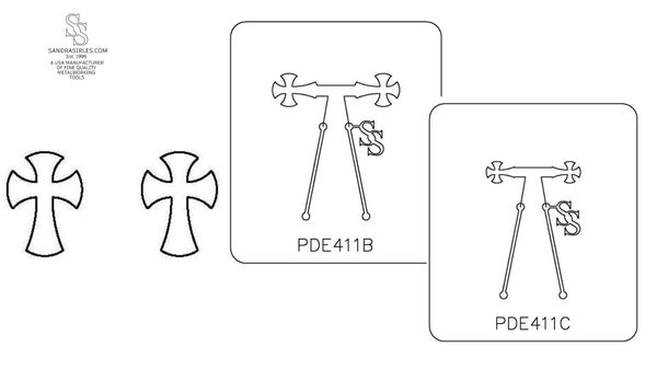 PANCAKE DIE PDE411 EARRINGS CROSS