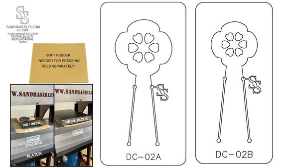 PANCAKE DIE WITH DESIGN CUTOUT: DC-02 FLOWER/HEARTS