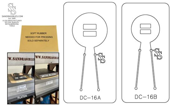 PANCAKE DIE WITH DESIGN CUTOUT: DC-16 CONCHO/SLOTTED