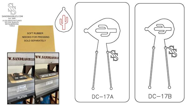 PANCAKE DIE WITH DESIGN CUTOUT: DC-17 DESIGN/CACTUS