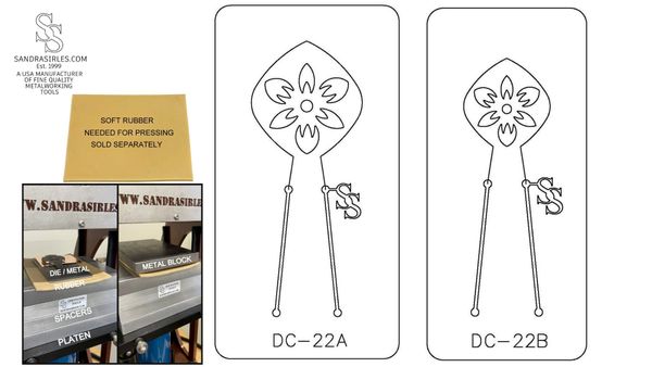 PANCAKE DIE WITH DESIGN CUTOUT: DC-22 DESIGN/FLOWER