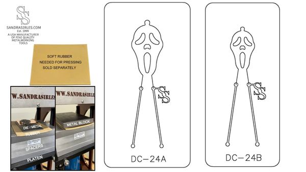 PANCAKE DIE WITH DESIGN CUTOUT: DC-24 SKULL/SCREAM