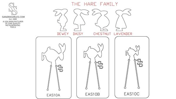 PANCAKE DIE EAS10 THE HARE FAMILY CHESTNUT