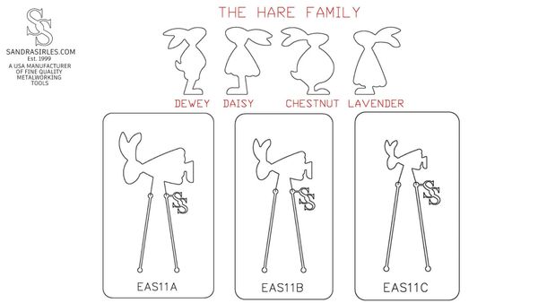 PANCAKE DIE EAS11 THE HARE FAMILY LAVENDER