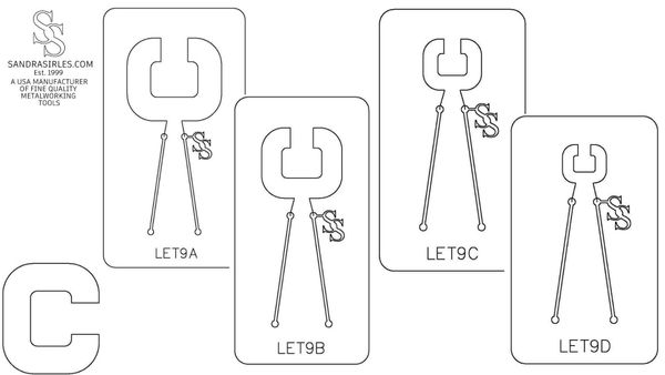 PANCAKE DIE LET9 UPPER CASE LETTER C