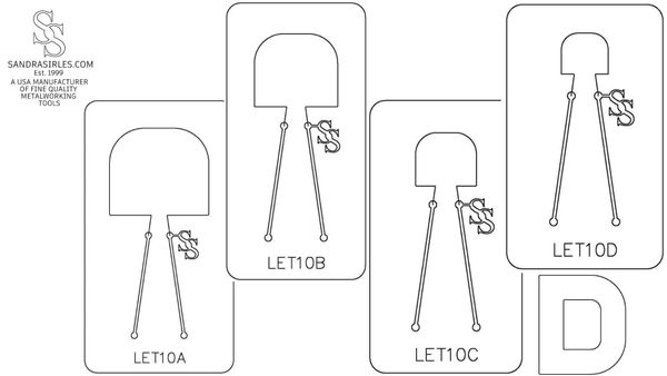 PANCAKE DIE LET10 UPPER CASE LETTER D