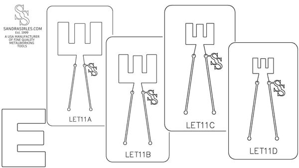 PANCAKE DIE LET11 UPPER CASE LETTER E