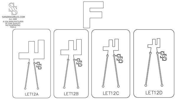 PANCAKE DIE LET12 UPPER CASE LETTER F