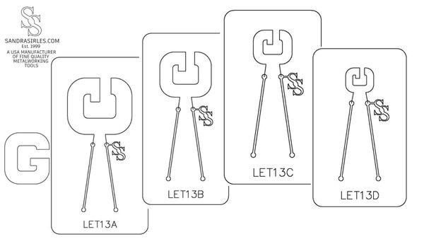 PANCAKE DIE LET13 UPPER CASE LETTER G