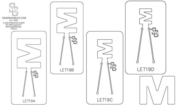 PANCAKE DIE LET19 UPPER CASE LETTER M