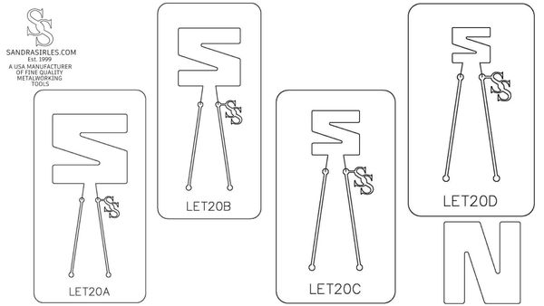 PANCAKE DIE LET20 UPPER CASE LETTER N