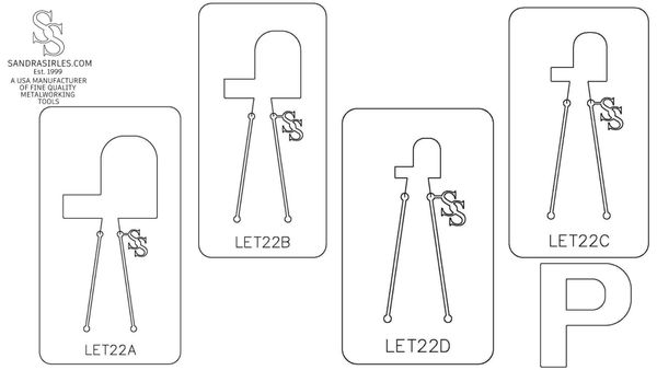 PANCAKE DIE LET22 UPPER CASE LETTER P