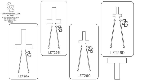 PANCAKE DIE LET26 UPPER CASE LETTER T