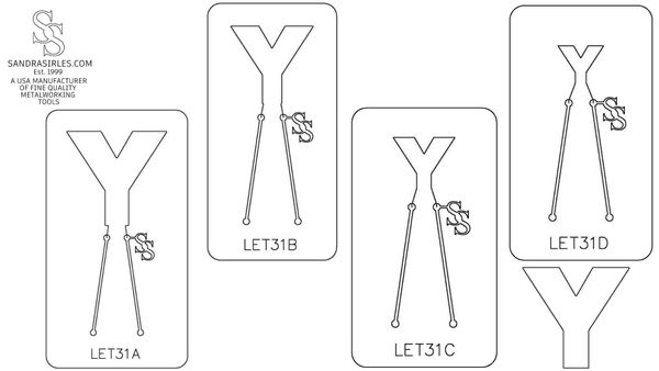 PANCAKE DIE LET31 UPPER CASE LETTER Y