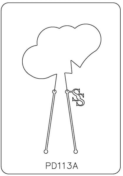 PANCAKE DIE PD113A LG. DOUBLE HEART